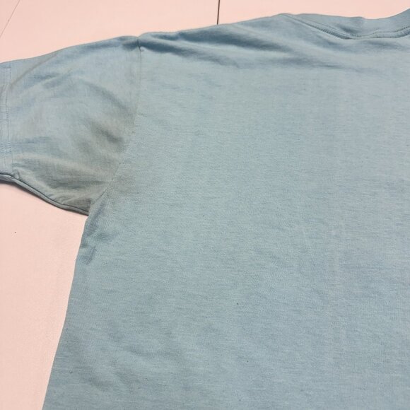 Vintage Garfield Cartoon T Shirt Adult Large 21x24.5 Blue Gimme Coffee - Picture 9 of 14